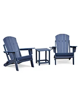 Simplie Fun Foldable Adirondack Chair Durable, Weather-Proof, Space-Saving Comfort