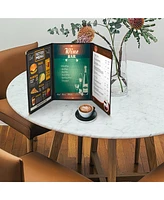 8.5X11" View Triple Fold Double Stitch Trim Cafe Restaurant 30 Menu Cover Black