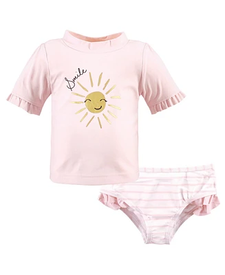 Hudson Baby Baby Girls Hudson Swim Rashguard Set