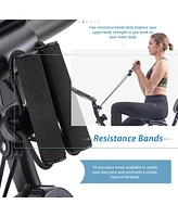 Folding Exercise Bike, Fitness Upright And Recumbent X-Bike With 10-Level Adjustable Resistance