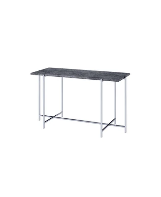 Simplie Fun Adelae Sofa Table, Faux Marble & Chrome