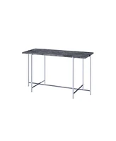 Simplie Fun Adelae Sofa Table, Faux Marble & Chrome