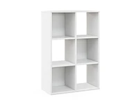 Slickblue 6-Cube Bookshelf 4-Tier Floor Display Shelf-White