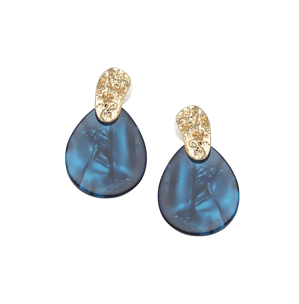 Sohi Women's Marble Drop Earrings