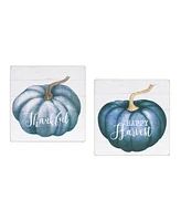 Slickblue Pumpkin Sentiment Sign (Set of 4)