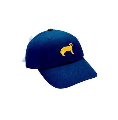 Bits & Bows Girls Dog Bow Baseball Hat in Navy