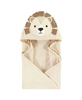 Hudson Baby Cotton Animal Face Hooded Towel, Brown Bear 2-Pack, One