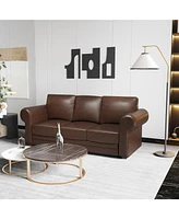 Sugift 94" Faux Leather Sofa