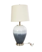 Rosemary Lane 25" Glass Colorblock Abstract Drip Accent Lamp