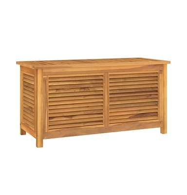 vidaXL Patio Storage Box with Bag 44.9"x19.7"x22.8" Solid Wood Teak