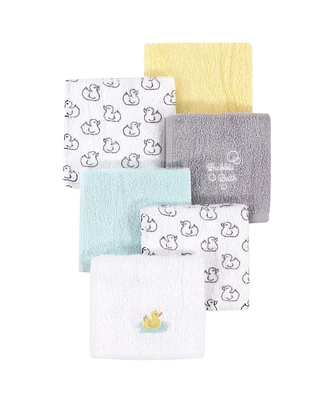 Luvable Friends Baby Unisex Super Soft Cotton Washcloths, Sea Turtle, One