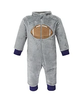 Hudson Baby Baby Boys Hudson Unisex Fleece Jumpsuits, Coveralls, and Playsuits, Football