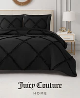 Juicy Couture Diamond Ruffle 3 Piece Reversible Comforter Set