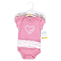 Hudson Baby Girls Cotton Bodysuits