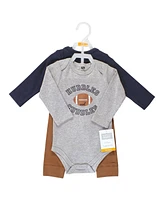 Hudson Baby Baby Boys Long-Sleeve Bodysuits and Pants, Long-Sleeve