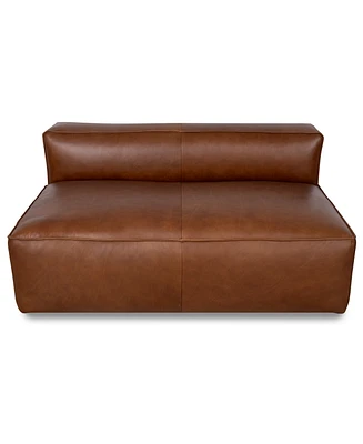 Rutherford Home Amalfy 57" Leather Armless Loveseat