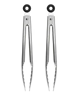 Tovolo Elements 7" Mini Stainless Steel Tongs, Set of 2