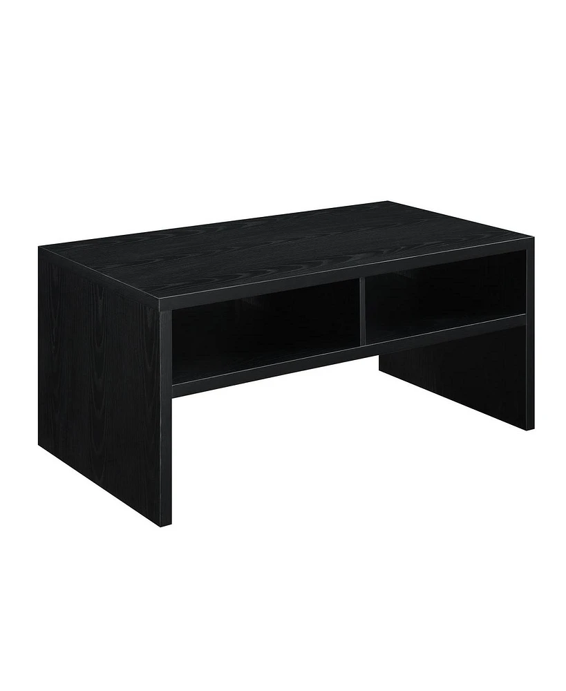 Convenience Concepts Northfield Admiral Deluxe Coffee Table with Shelves, Black