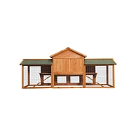 Streamdale Furniture Extra Large Bunny Cage with 2 Runs and Waterproof Roof - Bean