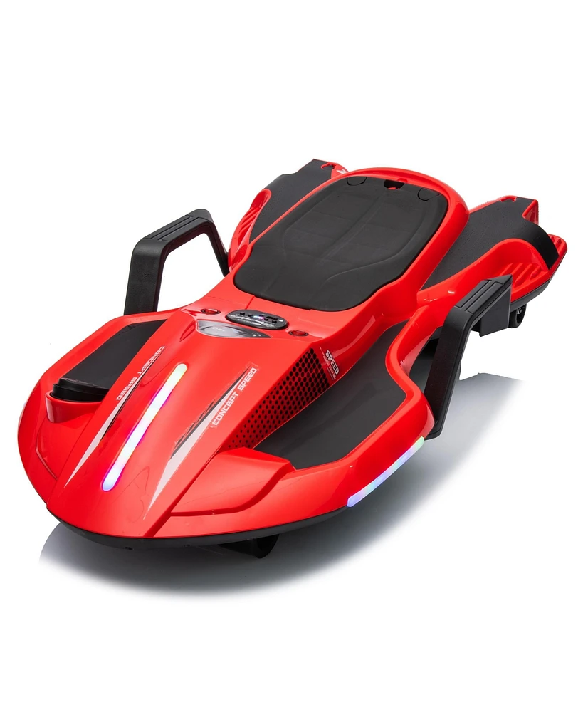 Simplie Fun Intelligent, Silent, Powerful Ride Electric Ride-On Car with Music and Safety Gear