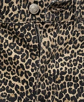 Mango Women's Leopard-Print Straight Shorts