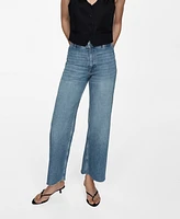 Mango Women's Catherin Culotte High Rise Jeans