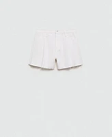 Mango Women's Frayed Hem Denim Shorts