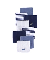 Hudson Baby Infant Boy 16Pc Super Soft Cotton Washcloths, Anchor, One Size