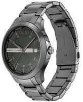 A|X Armani Exchange Men's Quartz Three-Hand Gunmetal Stainless Steel Watch 46MM