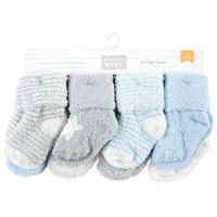 Hudson Baby Boys Cozy Chenille Newborn and Terry Socks