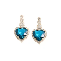 Sohi Women's Heart Drop Earrings