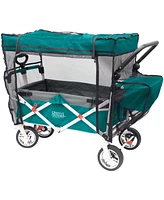 Creative Wagons Mosquito Net Cover: Silver Series Double Stoller Wagon Accessory