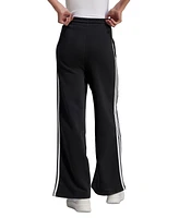 adidas Women's Three Striped Fleece Wide Leg Pants