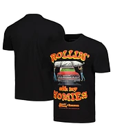 Reason Men's and Women's Black Cheech Chong Rollin' With the Homies Graphic Box T-Shirt