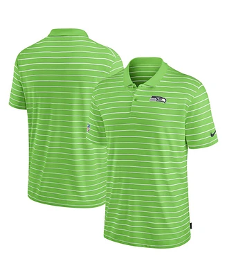 Nike Men's Neon Green Seattle Seahawks Sideline Lock Up Victory Performance Polo Shirt