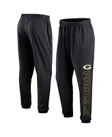 Fanatics Men's Black Green Bay Packers Wordmark Logo Sweatpants