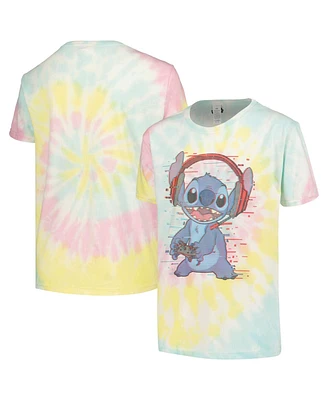 Mad Engine Big Boys and Girls Lilo and Stitch Games Tie-Dye Graphic T-Shirt