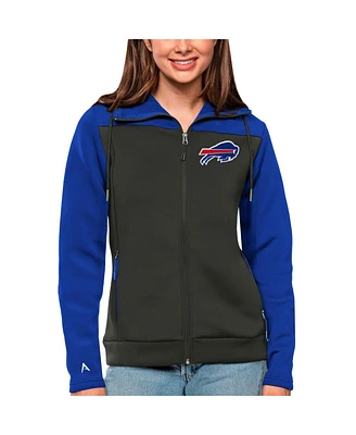 Antigua Women's Royal/Charcoal Buffalo Bills Protect Full-Zip Jacket