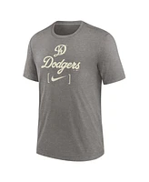 Nike Men's Heather Charcoal Los Angeles Dodgers 2024 City Connect Tri-Blend T-Shirt