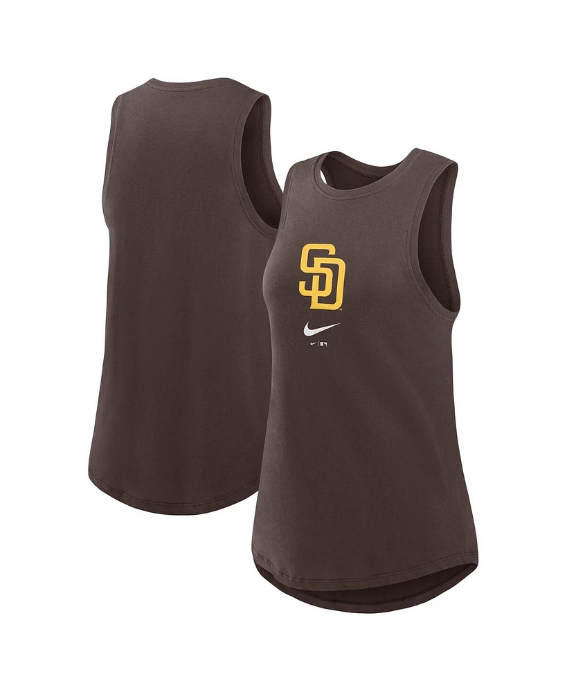 Nike Women's Brown San Diego Padres Legacy Icon High Neck Fashion Tank Top