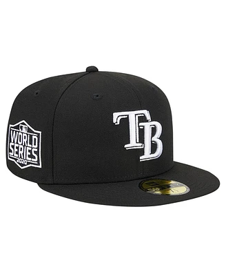 New Era Men's Black Tampa Bay Rays Logo 59FIFTY Fitted Hat