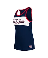 New Era Women's 5th Ocean Navy Uswnt Throwback Jersey Racer Tank Top