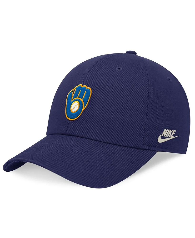 Nike Men's Royal Milwaukee Brewers Rewind Cooperstown Collection Club Adjustable Hat