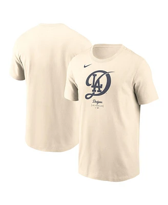 Nike Men's Cream Los Angeles Dodgers 2024 City Connect Logo T-Shirt