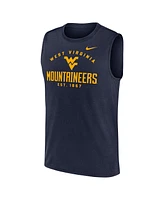 Nike Men's Navy West Virginia Mountaineers Primetime Legend Lock Up Performance Muscle Tank Top