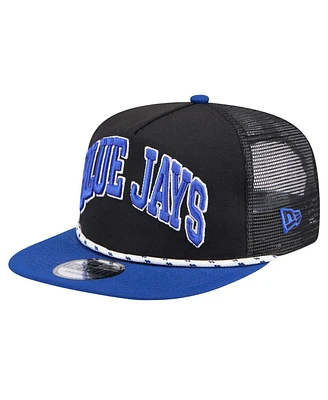 New Era Men's Black Toronto Blue Jays Throwback Meshback Golfer Hat