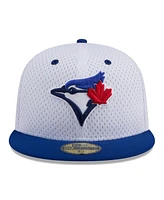 New Era Men's White Toronto Blue Jays Throwback Mesh 59FIFTY Fitted Hat