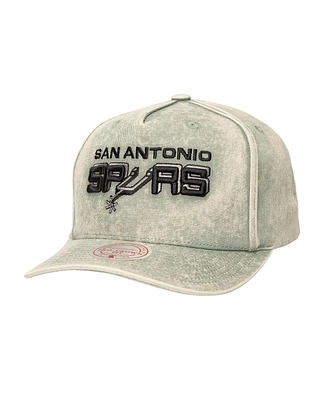 Mitchell & Ness Men's Gray San Antonio Spurs Washed Out Tonal Logo Snapback Hat