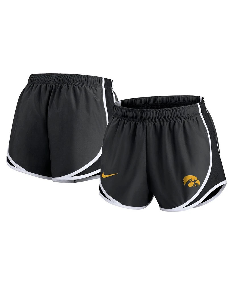 Nike Women's Black Iowa Hawkeyes Primetime Tempo Performance Shorts