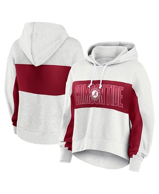 Fanatics Women's Oatmeal Alabama Crimson Tide Up for It Pullover Hoodie